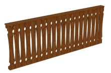 Skan Holz Brüstung Balkonschalung Fichte, 255x96 cm - Nussbaum