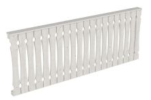 Skan Holz Brüstung Balkonschalung Fichte, 255x96 cm - Weiß