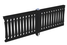 Skan Holz Brüstung Balkonschalung Fichte, 305x96 cm - Anthrazit