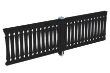 Skan Holz Brüstung Balkonschalung Fichte, 355x96 cm - Anthrazit