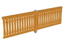 Skan Holz Brüstung Balkonschalung Fichte, 355x96 cm - Eiche hell