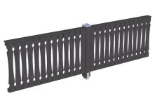 Skan Holz Brüstung Balkonschalung Fichte, 355x96 cm - Schiefergrau