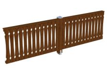 Skan Holz Brüstung Balkonschalung Fichte, 355x96 cm - Nussbaum