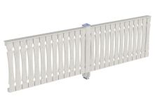 Skan Holz Brüstung Balkonschalung Fichte, 355x96 cm - Weiß