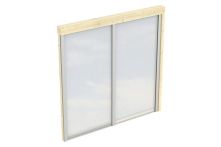 Skan Holz Seitenwand m. Polycarbonat Wandanbau, Fichte, 205x200 cm - Natur