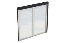 Skan Holz Seitenwand m. Polycarbonat Wandanbau, Fichte, 205x200 cm - Anthrazit