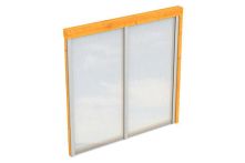 Skan Holz Seitenwand m. Polycarbonat Wandanbau, Fichte, 205x200 cm - Eiche hell