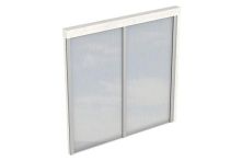 Skan Holz Seitenwand m. Polycarbonat Wandanbau, Fichte, 205x200 cm - Weiß