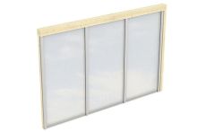 Skan Holz Seitenwand m. Polycarbonat Wandanbau, Fichte, 305x200 cm - Natur