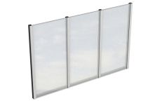 Skan Holz Seitenwand m. Polycarbonat freistehend, Fichte, 293x200 cm - Anthrazit