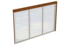 Skan Holz Seitenwand m. Polycarbonat Wandanbau, Fichte, 305x200 cm - Nussbaum