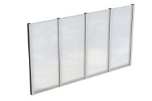 Skan Holz Seitenwand m. Polycarbonat freistehend, Fichte, 343x200 cm - Anthrazit