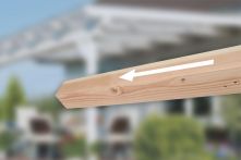 Skan Holz Aufpreis Pfostenverlängerung in lfm. Douglasie, 12x12 cm - Natur