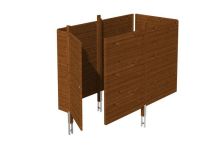 Skan Holz Abstellraum C1 Profilschalung, 314x164 cm - Nussbaum