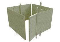 Skan Holz Abstellraum C2 Profilschalung, 314x317 cm - Grün