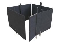 Skan Holz Abstellraum C2 Profilschalung, 314x317 cm - Schiefergrau