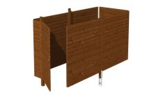 Skan Holz Abstellraum C3 Profilschalung, 378x164 cm - Nussbaum