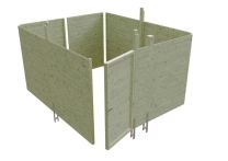 Skan Holz Abstellraum C4 Profilschalung, 378x317 cm - Grün