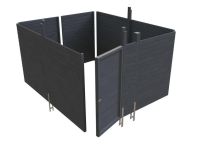 Skan Holz Abstellraum C4 Profilschalung, 378x317 cm - Schiefergrau