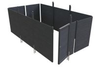 Skan Holz Abstellraum C6 Profilschalung, 573x317 cm - Schiefergrau