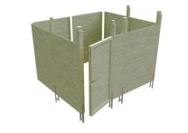 Skan Holz Abstellraum C8 Profilschalung, 275x317 cm - Grün