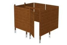 Skan Holz Abstellraum C8 Profilschalung, 275x317 cm - Nussbaum