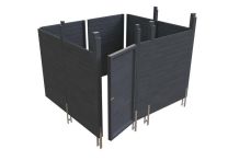 Skan Holz Abstellraum C8 Profilschalung, 275x317 cm - Schiefergrau