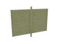 Skan Holz Rückwand aus Profilschalung, 291x200 cm - Grün