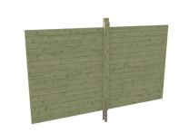 Skan Holz Rückwand aus Profilschalung, 355x200 cm - Grün