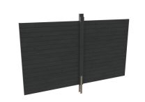 Skan Holz Rückwand aus Profilschalung, 355x200 cm - Schiefergrau