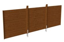 Skan Holz Rückwand aus Profilschalung, 550x200 cm - Nussbaum