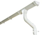 Skan Holz Regenrinnen-2er Set für Satteldach, 648 cm - Weiß