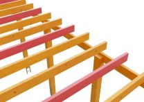 Skan Holz Schneelasterhöhung für Carport 354x846/355x846/362x870 cm - Eiche hell