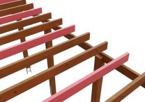 Skan Holz Schneelasterhöhung für Carport 557x555 cm - Nussbaum