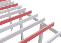 Skan Holz Schneelasterhöhung für Carport 354x604/355x604/362x628 cm - Weiß