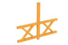 Skan Holz Seitenwand Andreaskreuz freistehend, Fichte, 243x210 cm - Eiche hell