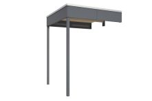 Skan Holz Seitliche Überdachung für CrossCube 2, 168x169 cm - Schiefergrau