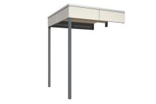 Skan Holz Seitliche Überdachung für CrossCube 2, 168x169 cm - Telegrau