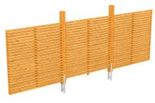 Skan Holz Rückwand Rhombus Fichte, 550x160 cm - Eiche hell