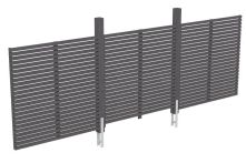 Skan Holz Rückwand Rhombus Fichte, 550x160 cm - Schiefergrau