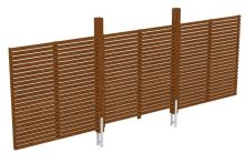 Skan Holz Rückwand Rhombus Fichte, 550x160 cm - Nussbaum