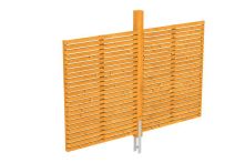 Skan Holz Rückwand Rhombus Fichte, 291x160 cm - Eiche hell