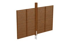 Skan Holz Rückwand Rhombus Fichte, 291x160 cm - Nussbaum