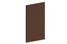 Skan Holz Seitenwand aus Lamellen 113x217 cm, Fichte - Nussbaum