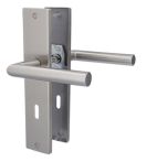 Süd-Metall Schildgarnitur Moskau Square-LS Edelstahl satiniert, Schild: 240x50 mm