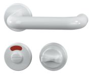Süd-Metall WC Türdrückergarnitur Nylon-R weiss WC D. 20 mm