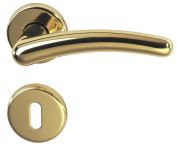 Süd-Metall Drückergarnitur Franziska Messing poliert