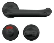 Süd-Metall WC Rosettengarnitur Wanda-R schwarz Dm = 20 mm 1x auf K9