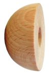 Süd-Metall Endkappe halbrund, Buche gedämpft lackiert Ø 42,4