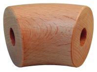 Süd-Metall Handlaufbogen Buche gedämpft und lackiert Ø 42,4 mit Dübelbohrung